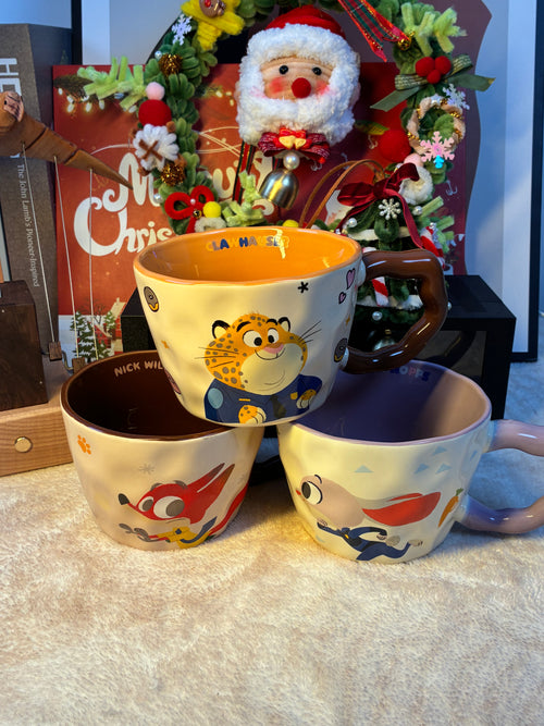 Official Ceramic Mug Collection | 3D Big Head Mug & Zootopia Series | Cute Cartoon Coffee Cup | Gift & Collector Edition
