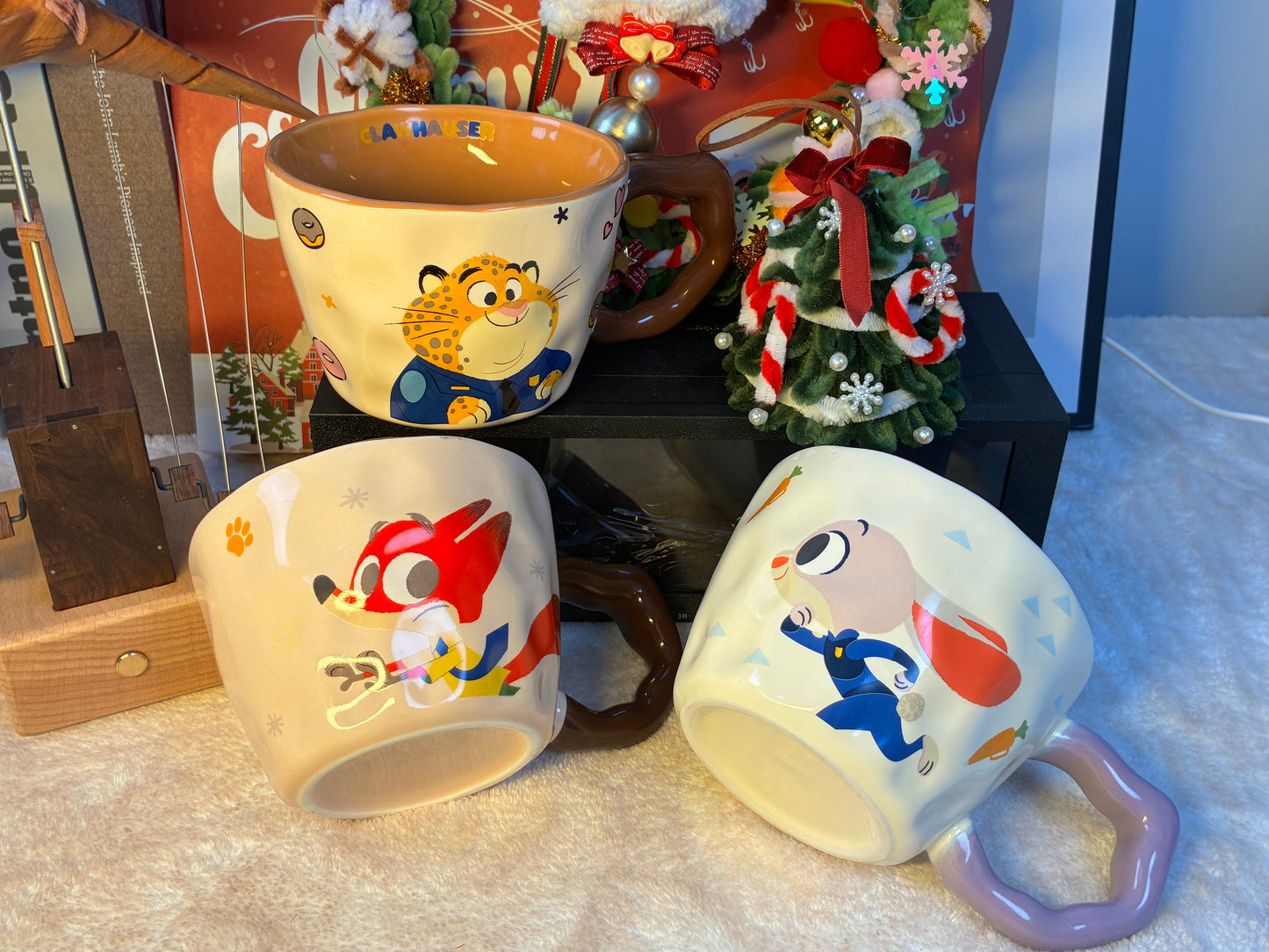 Zootopia Ceramic Mug | Wilde, Hopps & Clawhauser Design | Creative 3D Handle Coffee Cup | Couple & Gift Edition