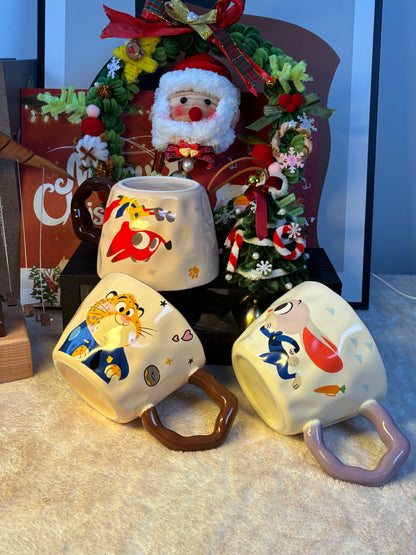 Official Ceramic Mug Collection | 3D Big Head Mug & Zootopia Series | Cute Cartoon Coffee Cup | Gift & Collector Edition