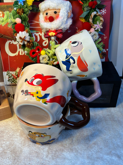 Official Ceramic Mug Collection | 3D Big Head Mug & Zootopia Series | Cute Cartoon Coffee Cup | Gift & Collector Edition