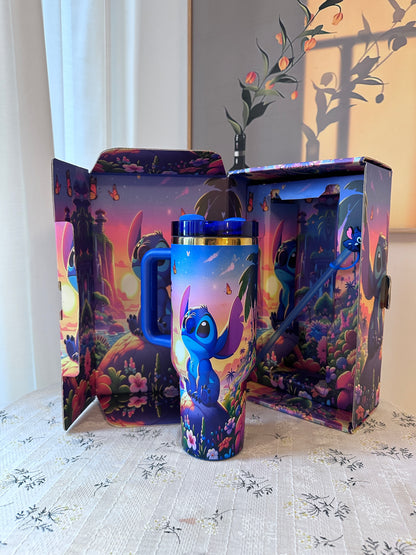 Licensed Stainless Steel Insulated Tumbler | The Nightmare Before Christmas Series | 30oz Mug with Straw & Handle | Gift Box Edition