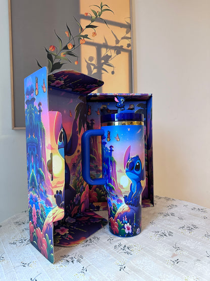 Licensed Stainless Steel Insulated Tumbler | The Nightmare Before Christmas Series | 30oz Mug with Straw & Handle | Gift Box Edition