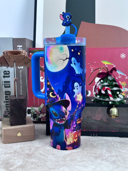 Licensed Stainless Steel Insulated Tumbler | The Nightmare Before Christmas Series | 30oz Mug with Straw & Handle | Gift Box Edition